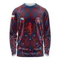 Custom Czech Republic Football Long Sleeve Shirt Art Nouveau Patterns With National Lion