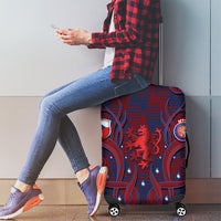 Czech Republic Football Luggage Cover Art Nouveau Patterns With National Lion