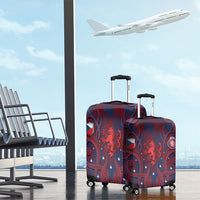 Czech Republic Football Luggage Cover Art Nouveau Patterns With National Lion
