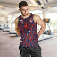 Custom Czech Republic Football Men Tank Top Art Nouveau Patterns With National Lion
