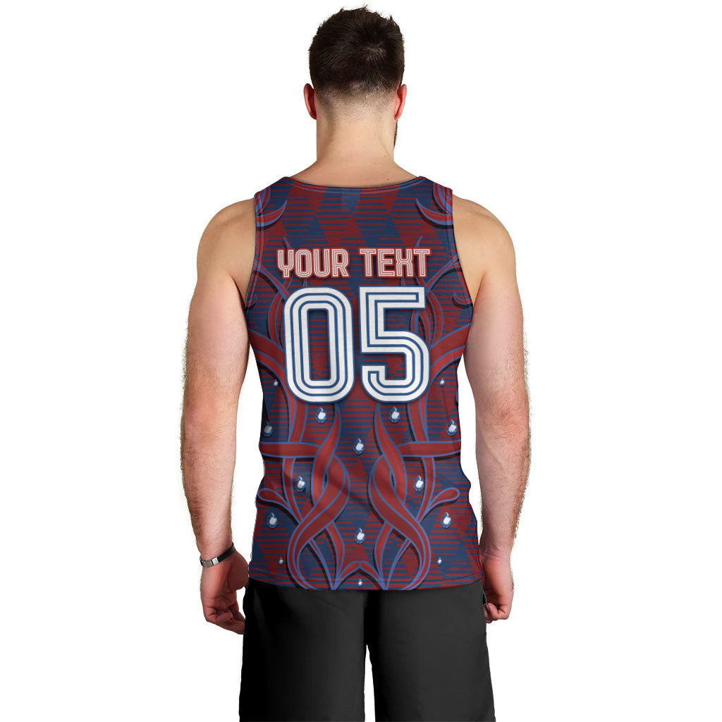 Custom Czech Republic Football Men Tank Top Art Nouveau Patterns With National Lion