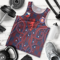 Custom Czech Republic Football Men Tank Top Art Nouveau Patterns With National Lion