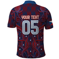 Custom Czech Republic Football Polo Shirt Art Nouveau Patterns With National Lion