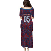 Custom Czech Republic Football Puletasi Art Nouveau Patterns With National Lion