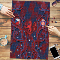 Czech Republic Football Puzzle Art Nouveau Patterns With National Lion
