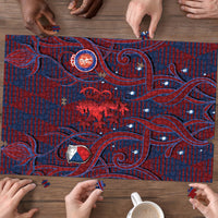 Czech Republic Football Puzzle Art Nouveau Patterns With National Lion