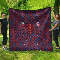 Czech Republic Football Quilt Art Nouveau Patterns With National Lion