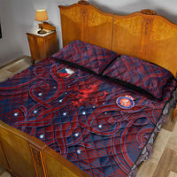 Czech Republic Football Quilt Bed Set Art Nouveau Patterns With National Lion
