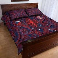 Czech Republic Football Quilt Bed Set Art Nouveau Patterns With National Lion