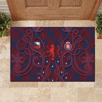 Czech Republic Football Rubber Doormat Art Nouveau Patterns With National Lion