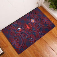 Czech Republic Football Rubber Doormat Art Nouveau Patterns With National Lion