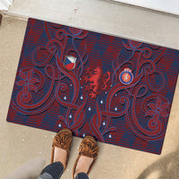 Czech Republic Football Rubber Doormat Art Nouveau Patterns With National Lion