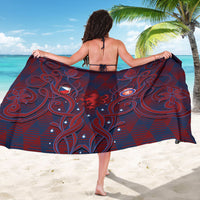 Czech Republic Football Sarong Art Nouveau Patterns With National Lion