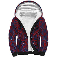 Custom Czech Republic Football Sherpa Hoodie Art Nouveau Patterns With National Lion