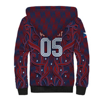 Custom Czech Republic Football Sherpa Hoodie Art Nouveau Patterns With National Lion