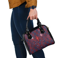 Czech Republic Football Shoulder Handbag Art Nouveau Patterns With National Lion
