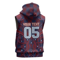 Custom Czech Republic Football Sleeveless Hoodie Art Nouveau Patterns With National Lion