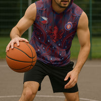 Custom Czech Republic Football Sleeveless Hoodie Art Nouveau Patterns With National Lion