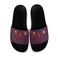 Czech Republic Football Slide Sandals Art Nouveau Patterns With National Lion