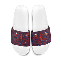 Czech Republic Football Slide Sandals Art Nouveau Patterns With National Lion