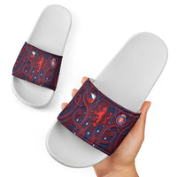 Czech Republic Football Slide Sandals Art Nouveau Patterns With National Lion