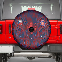 Czech Republic Football Spare Tire Cover Art Nouveau Patterns With National Lion