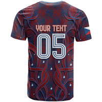 Custom Czech Republic Football T Shirt Art Nouveau Patterns With National Lion