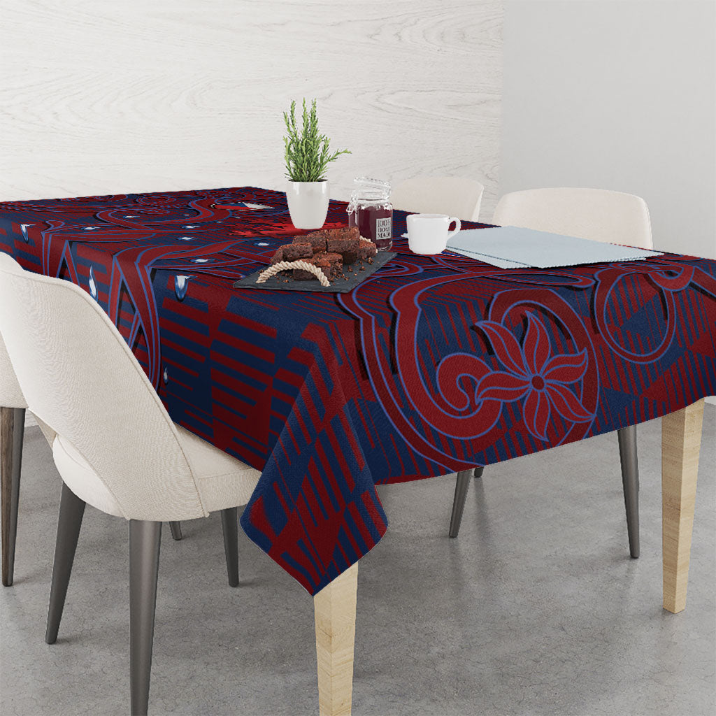 Czech Republic Football Tablecloth Art Nouveau Patterns With National Lion