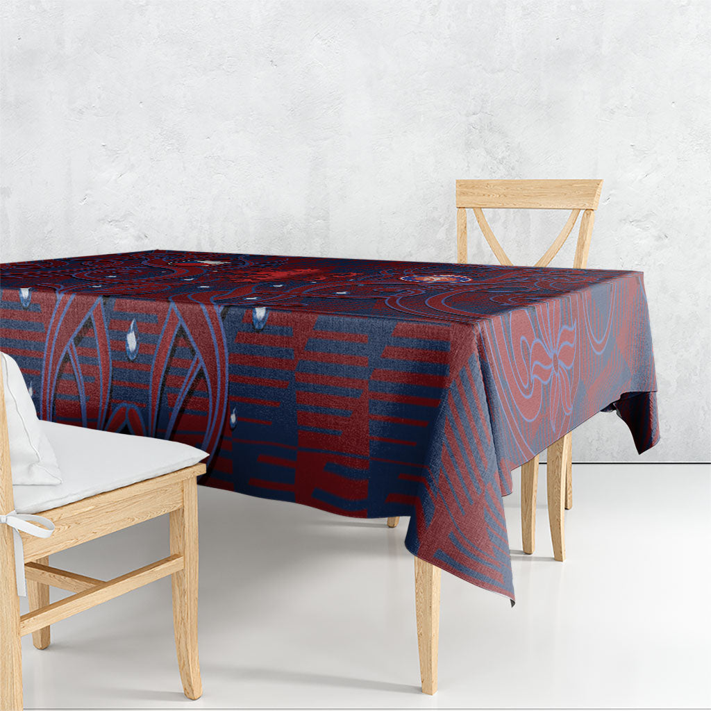 Czech Republic Football Tablecloth Art Nouveau Patterns With National Lion