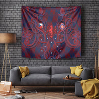 Czech Republic Football Tapestry Art Nouveau Patterns With National Lion