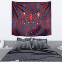 Czech Republic Football Tapestry Art Nouveau Patterns With National Lion