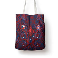 Czech Republic Football Tote Bag Art Nouveau Patterns With National Lion