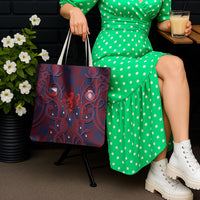 Czech Republic Football Tote Bag Art Nouveau Patterns With National Lion