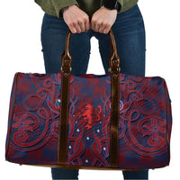 Czech Republic Football Travel Bag Art Nouveau Patterns With National Lion