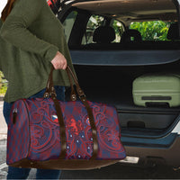 Czech Republic Football Travel Bag Art Nouveau Patterns With National Lion