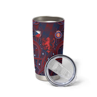 Custom Czech Republic Football Tumbler Cup Art Nouveau Patterns With National Lion
