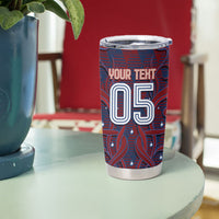 Custom Czech Republic Football Tumbler Cup Art Nouveau Patterns With National Lion