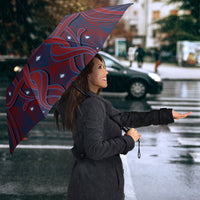 Czech Republic Football Umbrella Art Nouveau Patterns With National Lion