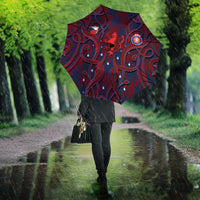 Czech Republic Football Umbrella Art Nouveau Patterns With National Lion