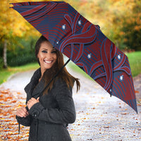 Czech Republic Football Umbrella Art Nouveau Patterns With National Lion