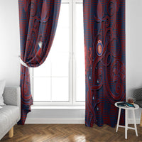 Czech Republic Football Window Curtain Art Nouveau Patterns With National Lion