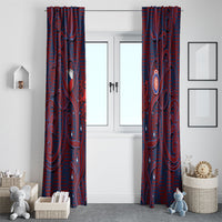 Czech Republic Football Window Curtain Art Nouveau Patterns With National Lion