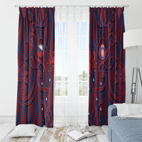 Czech Republic Football Window Curtain Art Nouveau Patterns With National Lion
