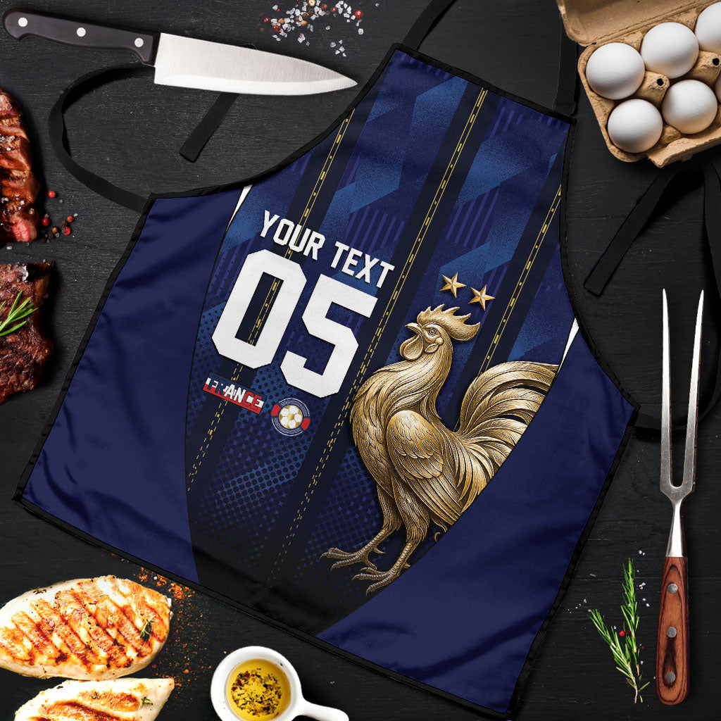 Custom France Football Apron Gallic Rooster Luxury Sport Style