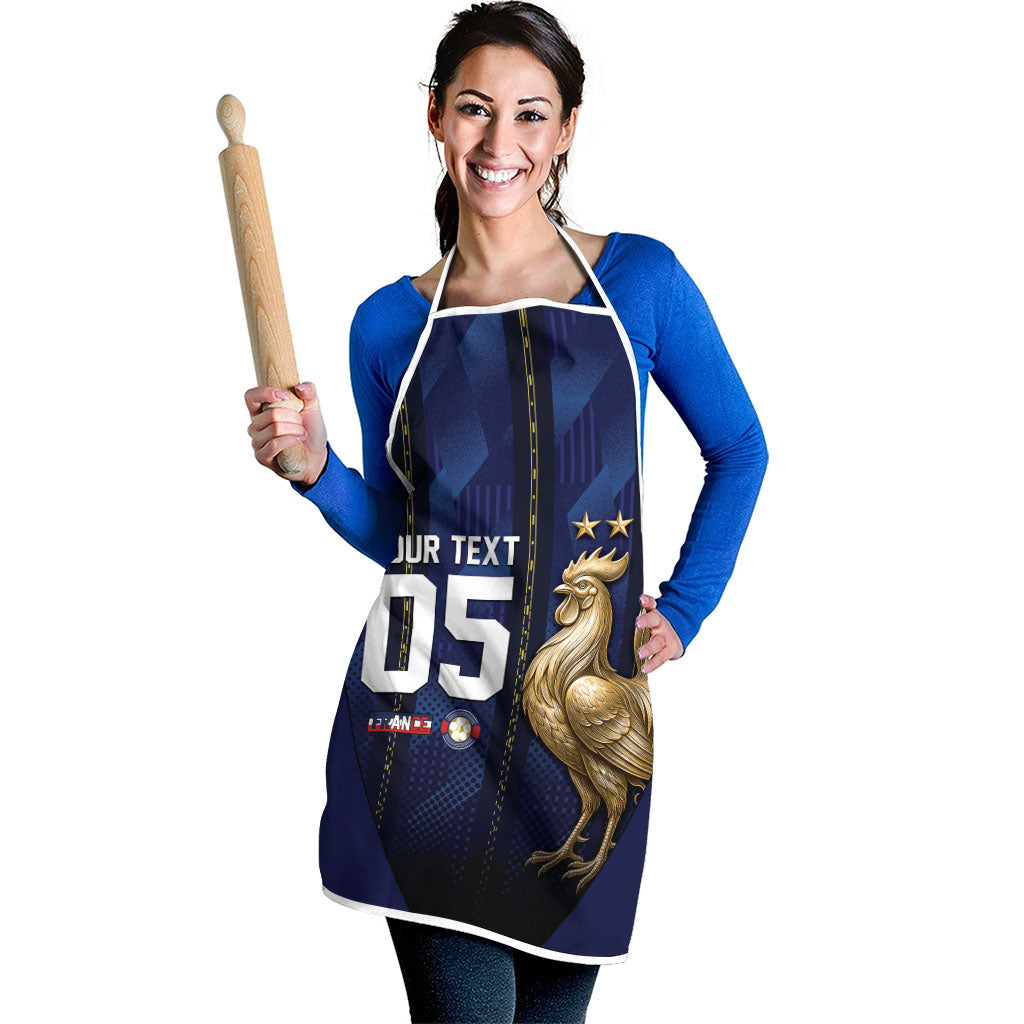 Custom France Football Apron Gallic Rooster Luxury Sport Style