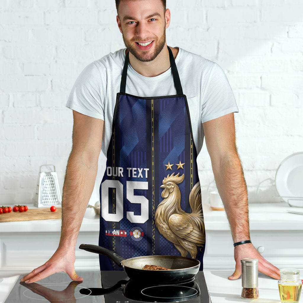 Custom France Football Apron Gallic Rooster Luxury Sport Style