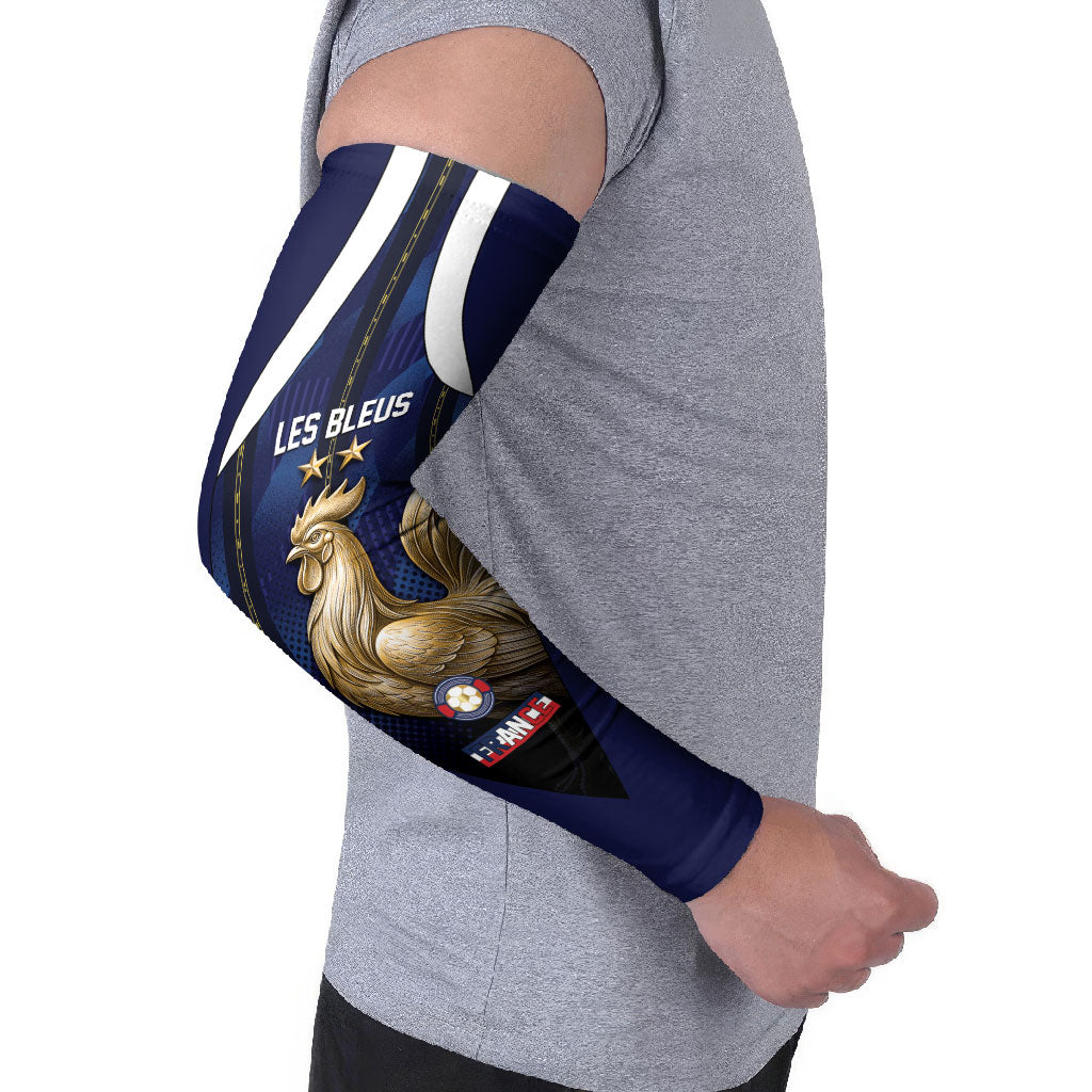 Custom France Football Arm Sleeves Gallic Rooster Luxury Sport Style