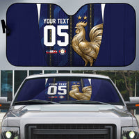 Custom France Football Auto Sun Shade Gallic Rooster Luxury Sport Style