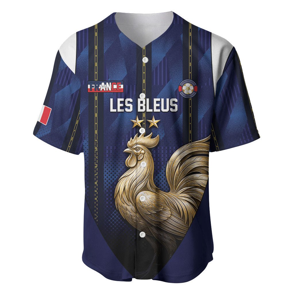 Custom France Football Baseball Jersey Gallic Rooster Luxury Sport Style