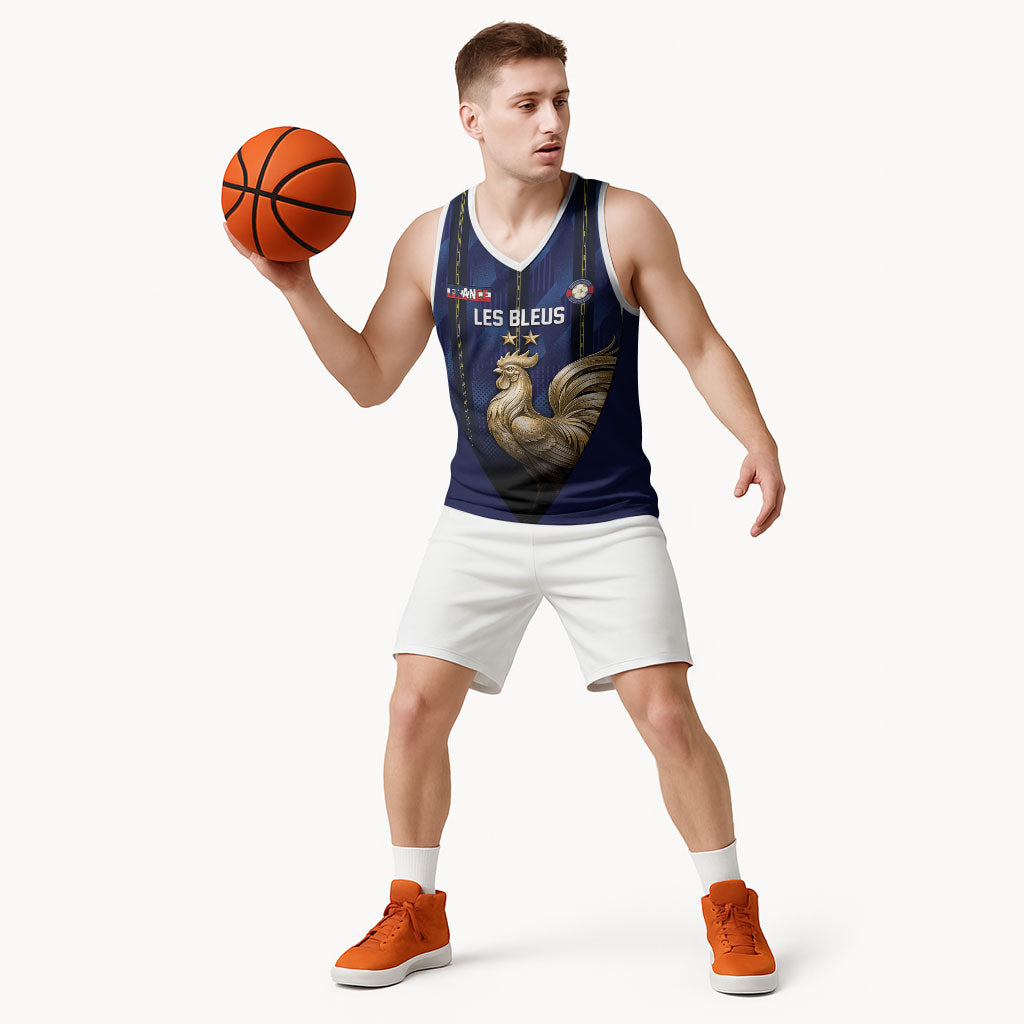 Custom France Football Basketball Jersey Gallic Rooster Luxury Sport Style